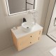 Vero 900x460x560mm Plywood Light Oak Wall Hung Vanity With Flat Top Vero 900x460x560mm Plywood Light Oak Wall Hung Vanity With Flat Top