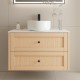 Vero 900x460x560mm Plywood Light Oak Wall Hung Vanity With Flat Top Vero 900x460x560mm Plywood Light Oak Wall Hung Vanity With Flat Top
