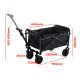 45L Heavy-Duty Foldable Wagon Cart with Sand Wheels & Adjustable Handle Portable Collapsible Trolley for Camping, Beach Garden & Shopping