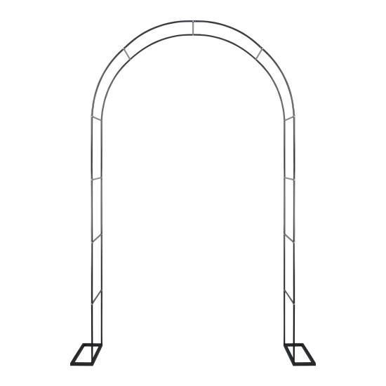 Sturdy Black Metal Garden Arch - 1PC Outdoor Climbing Plant Trellis, Ideal for Roses, Vines, Weddings & Events Sturdy Black Metal Garden Arch - 1PC Outdoor Climbing Plant Trellis, Ideal for Roses, Vines, Weddings & Events