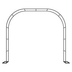 Sturdy Black Metal Garden Arch - 1PC Outdoor Climbing Plant Trellis, Ideal for Roses, Vines, Weddings & Events Sturdy Black Metal Garden Arch - 1PC Outdoor Climbing Plant Trellis, Ideal for Roses, Vines, Weddings & Events
