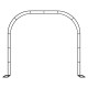 Sturdy Black Metal Garden Arch - 1PC Outdoor Climbing Plant Trellis, Ideal for Roses, Vines, Weddings & Events Sturdy Black Metal Garden Arch - 1PC Outdoor Climbing Plant Trellis, Ideal for Roses, Vines, Weddings & Events