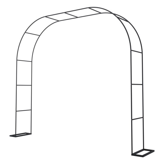 Sturdy Black Metal Garden Arch - 1PC Outdoor Climbing Plant Trellis, Ideal for Roses, Vines, Weddings & Events Sturdy Black Metal Garden Arch - 1PC Outdoor Climbing Plant Trellis, Ideal for Roses, Vines, Weddings & Events