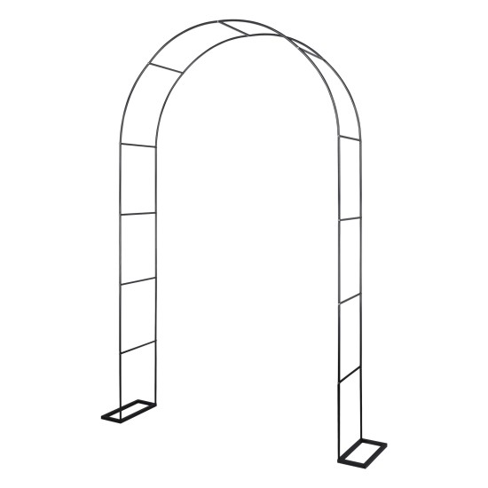 Sturdy Black Metal Garden Arch - 1PC Outdoor Climbing Plant Trellis, Ideal for Roses, Vines, Weddings & Events Sturdy Black Metal Garden Arch - 1PC Outdoor Climbing Plant Trellis, Ideal for Roses, Vines, Weddings & Events