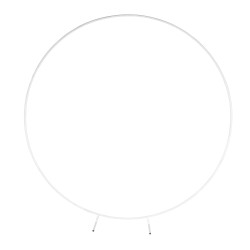 200CM White Round Balloon Backdrop Party Arch Stand Metal Circle Heavy Duty Wedding Arch Frame for Ceremony Birthday Party Anniversary Bridal Graduation Decoration 200CM White Round Balloon Backdrop Party Arch Stand Metal Circle Heavy Duty Wedding Arch Frame for Ceremony Birthday Party Anniversary Bridal Graduation Decoration