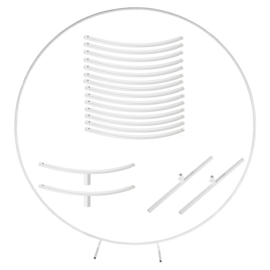 200CM White Round Balloon Backdrop Party Arch Stand Metal Circle Heavy Duty Wedding Arch Frame for Ceremony Birthday Party Anniversary Bridal Graduation Decoration 200CM White Round Balloon Backdrop Party Arch Stand Metal Circle Heavy Duty Wedding Arch Frame for Ceremony Birthday Party Anniversary Bridal Graduation Decoration