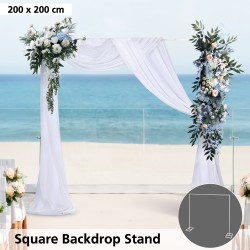 200*200mm White Square Metal Balloon & Wedding Arch Backdrop Stand 200*200mm White Square Metal Balloon & Wedding Arch Backdrop Stand