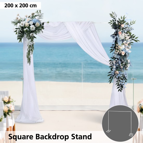 200*200mm White Square Metal Balloon & Wedding Arch Backdrop Stand