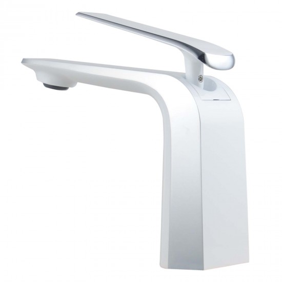 Norico Eden Chrome and White Bathroom Basin Mixer Tapware