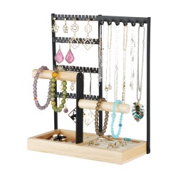 Tabletop Jewellery Organizer Stand 4 Tiers Earrings Holder Necklace Hook Jewelry Bracelet Watch Display Rack Ring Storage Shelf Tabletop Jewellery Organizer Stand 4 Tiers Earrings Holder Necklace Hook Jewelry Bracelet Watch Display Rack Ring Storage Shelf
