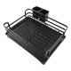 Kitchen Black Dish Drying Drainer Storage Rack Wire Basket 1 Tier Holder Organiser