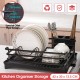 Kitchen Black Dish Drying Drainer Storage Rack Wire Basket 1 Tier Holder Organiser