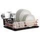 Kitchen Gold&Black Dish Drying Drainer Storage Rack Wire Basket 1 Tier Holder Organiser