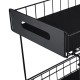 2-Tier Under-Sink Pull-Out Organizer, No-Drill Installation Sliding Bathroom/Kitchen Cabinet Storage Basket Black 2-Tier Under-Sink Pull-Out Organizer, No-Drill Installation Sliding Bathroom/Kitchen Cabinet Storage Basket Black
