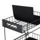 2-Tier Under-Sink Pull-Out Organizer, No-Drill Installation Sliding Bathroom/Kitchen Cabinet Storage Basket Black 2-Tier Under-Sink Pull-Out Organizer, No-Drill Installation Sliding Bathroom/Kitchen Cabinet Storage Basket Black