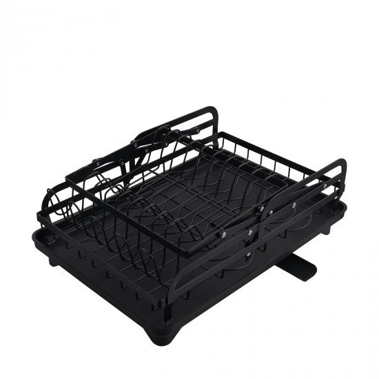 2-Tier Foldable Kitchen Organiser Dish & Bowl Drying Rack