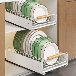 Pull Out Kitchen Cabinet Storage Shelf Rack Drawer Sliding Organizer White Pull Out Kitchen Cabinet Storage Shelf Rack Drawer Sliding Organizer White