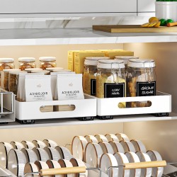 Kitchen Under Sink Shelf Cabinet Basket Pull Out Sliding Drawer Organizer White Kitchen Under Sink Shelf Cabinet Basket Pull Out Sliding Drawer Organizer White