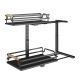 2 Tier Slide Out Under Sink Organizers And Storage, Height Adjustable Wooden Handle Pull Out Cabinet Organizer Drawers Black 2 Tier Slide Out Under Sink Organizers And Storage, Height Adjustable Wooden Handle Pull Out Cabinet Organizer Drawers Black