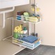 2 Tier Slide Out Under Sink Organizers And Storage, Height Adjustable Wooden Handle Pull Out Cabinet Organizer Drawers White 2 Tier Slide Out Under Sink Organizers And Storage, Height Adjustable Wooden Handle Pull Out Cabinet Organizer Drawers White