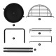 2-Tier Adjustable Lazy Susan Spice Rack, 360° Rotating Countertop Organizer with Removable Towel Holder & Semi-Circle Basket 2-Tier Adjustable Lazy Susan Spice Rack, 360° Rotating Countertop Organizer with Removable Towel Holder & Semi-Circle Basket