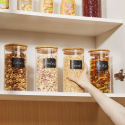 6PCs Airtight Glass Preserving Jars Lids Food Tea Coffee Bean Storage Containers 6PCs Airtight Glass Preserving Jars Lids Food Tea Coffee Bean Storage Containers
