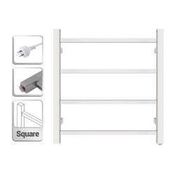 520Hx500Wx120D mm Chrome Square Electric Heated Towel Rack 4 Bars 520Hx500Wx120D mm Chrome Square Electric Heated Towel Rack 4 Bars