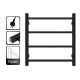 520Hx500Wx120D mm Square Matt Black Electric Heated Towel Rack 4 Bars