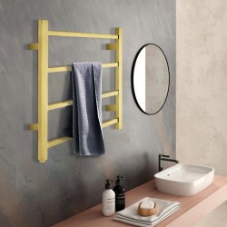 520Hx500Wx120D mm Square Gold Electric Heated Towel Rail 4 Bars 520Hx500Wx120D mm Square Gold Electric Heated Towel Rail 4 Bars