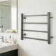 520Hx500Wx120D mm Gunmetal Grey Square Electric Heated Towel Rack 4 Bars