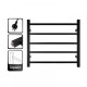 530Hx600Wx120Dmm Square Matt Black Electric Heated Towel Rack 5 Bars