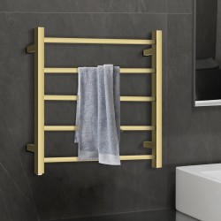 530Hx600Wx120Dmm Brushed Yellow Gold Electric Heated Towel Rack 5 Bars 530Hx600Wx120Dmm Brushed Yellow Gold Electric Heated Towel Rack 5 Bars