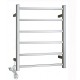 800Hx600Wx120D Square Chrome Electric Heated Towel Rack 6 Bars