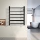 800x600x120mm Square Matt Black Electric Heated Towel Rack 6 Bars