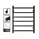 800x600x120mm Square Matt Black Electric Heated Towel Rack 6 Bars