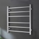 674Hx620Wx120D Square Chrome Electric Heated Towel Rack 6 Bars