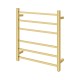 674Hx620Wx120D Brushed Yellow Gold Electric Heated Towel Rack 6 Bars