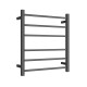 674Hx620Wx120D Gunmetal Grey Electric Heated Towel Rack 6 Bars