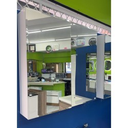 750x720x150mm 2-Door White Fully Waterproof PVC Mirror Cabinet 750x720x150mm 2-Door White Fully Waterproof PVC Mirror Cabinet
