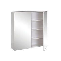 750x720x150mm 2-Door White Fully Waterproof PVC Mirror Cabinet 750x720x150mm 2-Door White Fully Waterproof PVC Mirror Cabinet