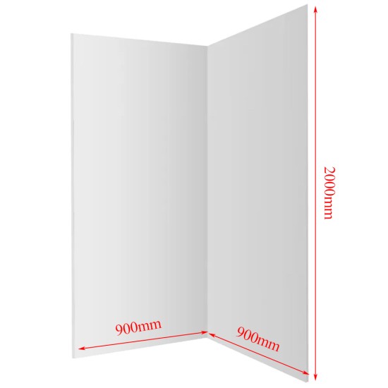 900*900*2050mm Black Frameless Diamond Shower Box