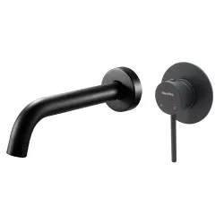 Aquatica All Pressures Circo Shower With Round Bath Spout Matte Black Set