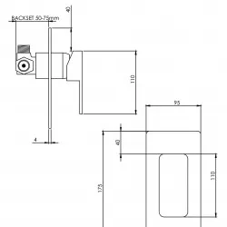 Aquatica All Pressures Mia2 Shower Mixer 40mm Black Aquatica All Pressures Mia2 Shower Mixer 40mm Black