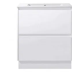 POLO 750X460X850MM PLYWOOD FLOOR STANDING VANITY - GLOSS WHITE WITH CERAMIC TOP POLO 750X460X850MM PLYWOOD FLOOR STANDING VANITY - GLOSS WHITE WITH CERAMIC TOP