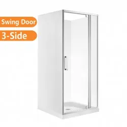 800*800*800mm 1900mm Height 3-Side Swing Door Square Shower Box