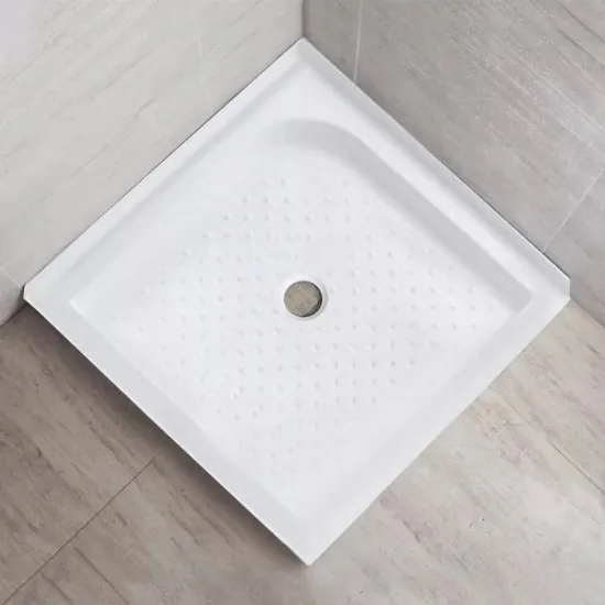 900x900mm Two Lips Square Shower Tray Center/Corner Waste