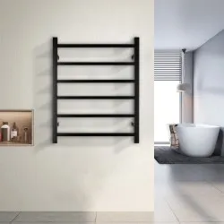 800x600x120mm Square Matt Black Electric Heated Towel Rack 6 Bars 800x600x120mm Square Matt Black Electric Heated Towel Rack 6 Bars